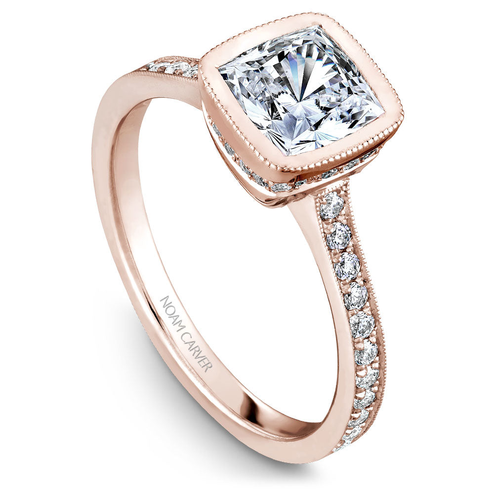Noam Carver Engagement Ring Rose 14k Gold With 40 RD TCW 0.28ct