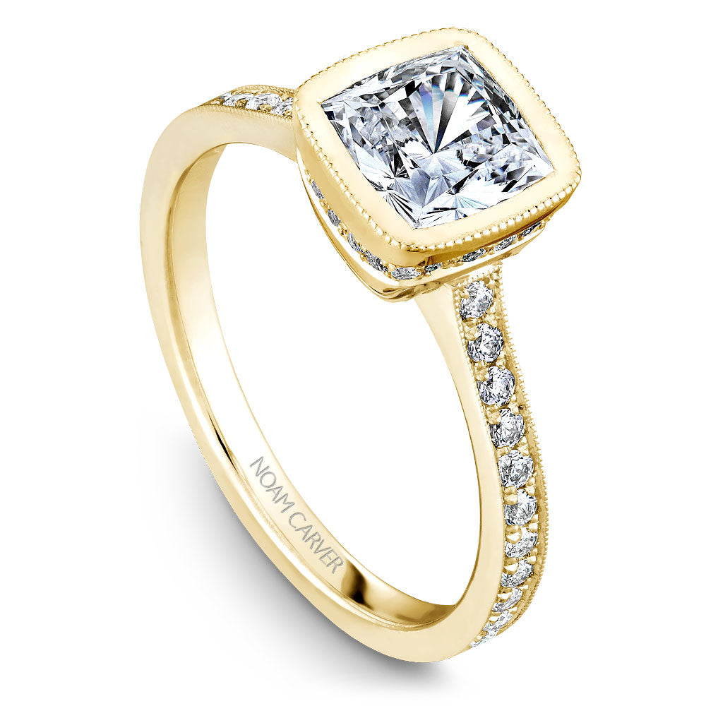 Noam Carver Engagement Ring Yellow 14k Gold With 40 RD TCW 0.28ct
