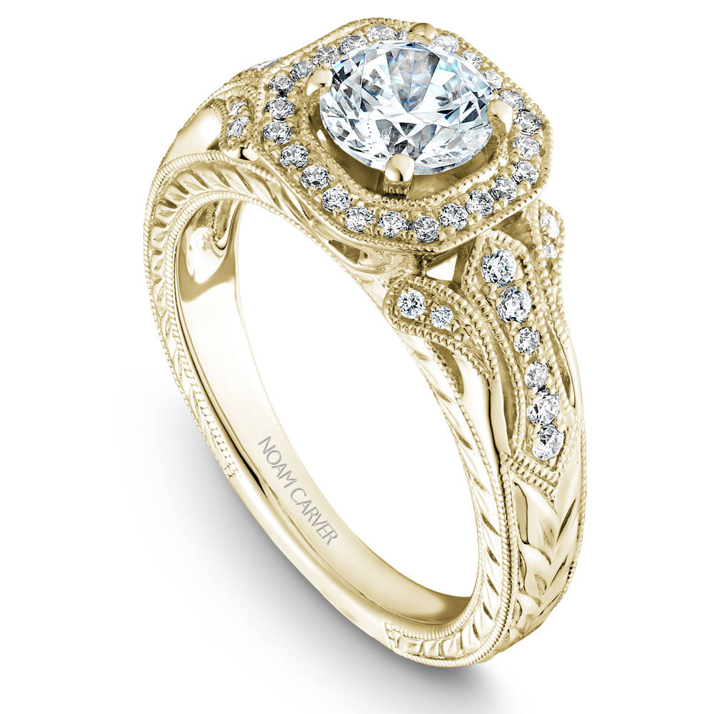 Noam Carver Engagement Ring Yellow 18k Gold With 44 RD TCW 0.24ct