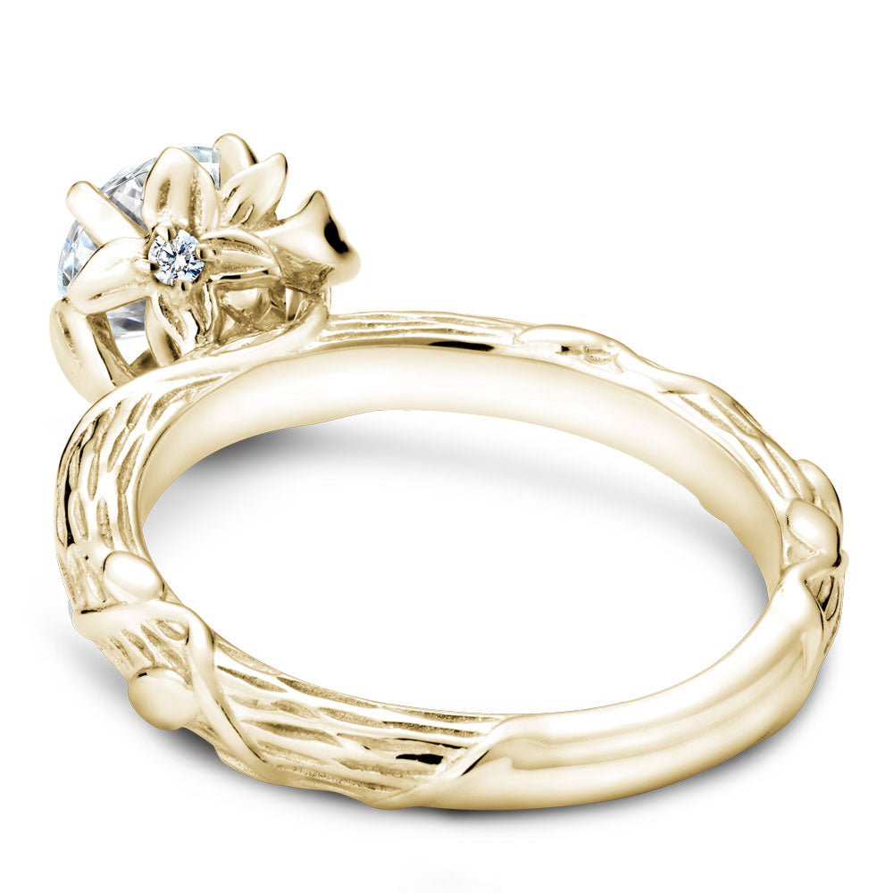 Noam Carver Engagement Ring Yellow 14k Gold With 2 RD TCW 0.03ct