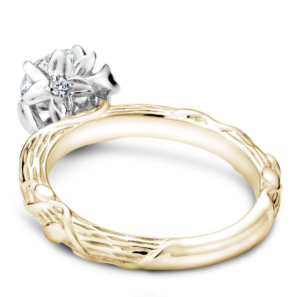 Noam Carver Engagement Ring Yellow & White 18k Gold With 2 RD TCW 0.03ct
