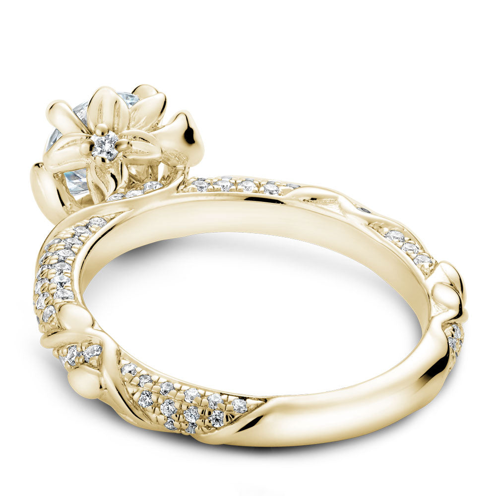 Noam Carver Engagement Ring Yellow 14k Gold With 100 RD TCW 0.42ct