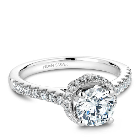 Noam Carver Engagement Ring Platinum With 36 RD TCW 0.30ct