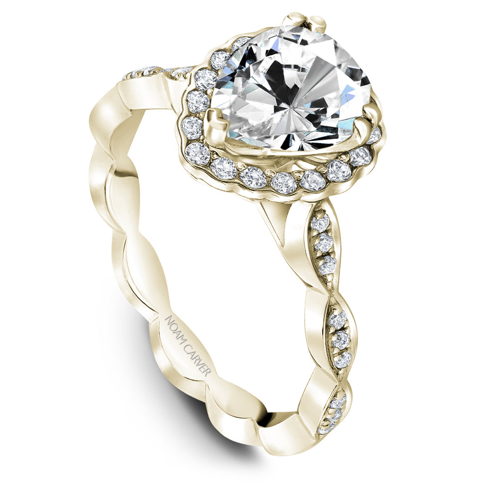 Noam Carver Engagement Ring Yellow 14k Gold With 36 RD TCW 0.29ct