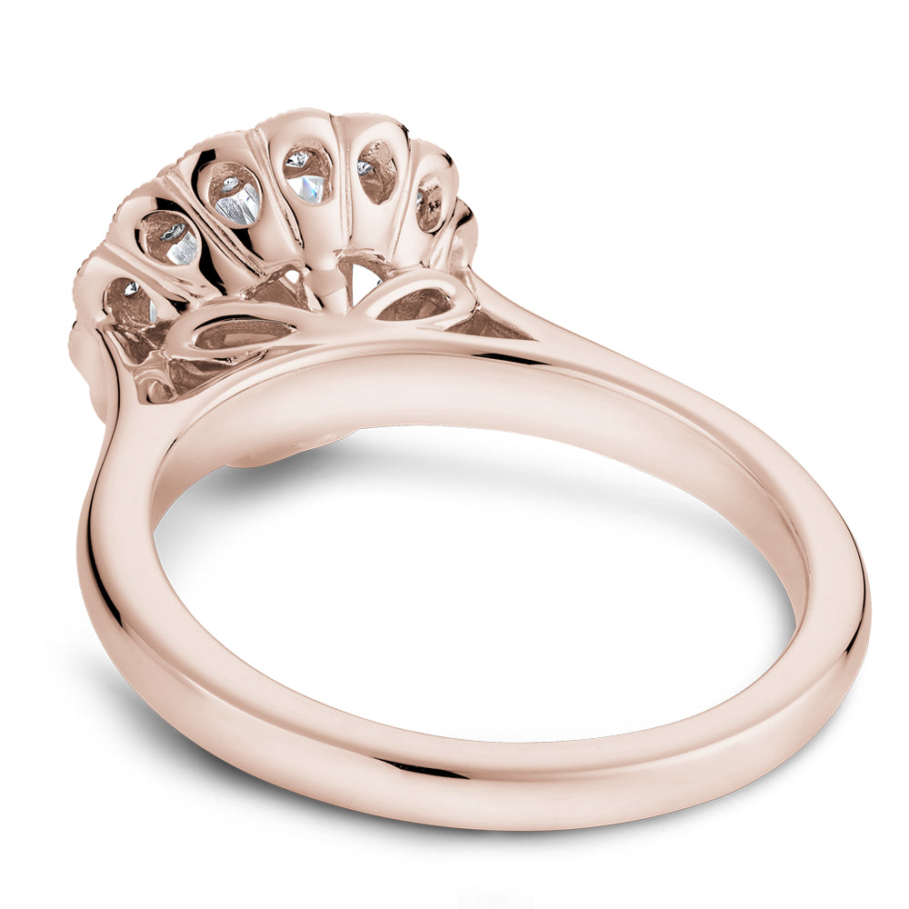 Noam Carver Engagement Ring Rose 14k Gold With 14 RD TCW 0.4ct
