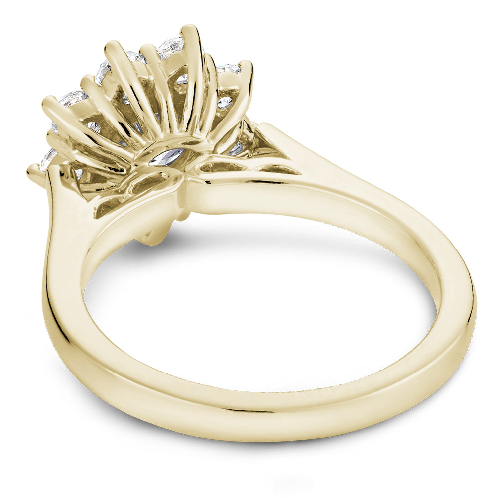 Noam Carver Engagement Ring Yellow 18k Gold With 9 RD TCW 0.90ct