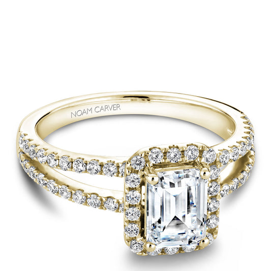 Noam Carver Engagement Ring Yellow 18k Gold With 72 RD TCW 0.600ct