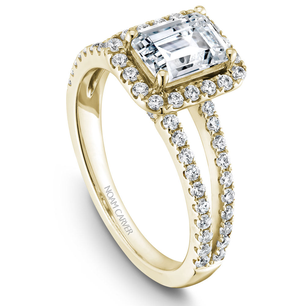 Noam Carver Engagement Ring Yellow 18k Gold With 72 RD TCW 0.600ct