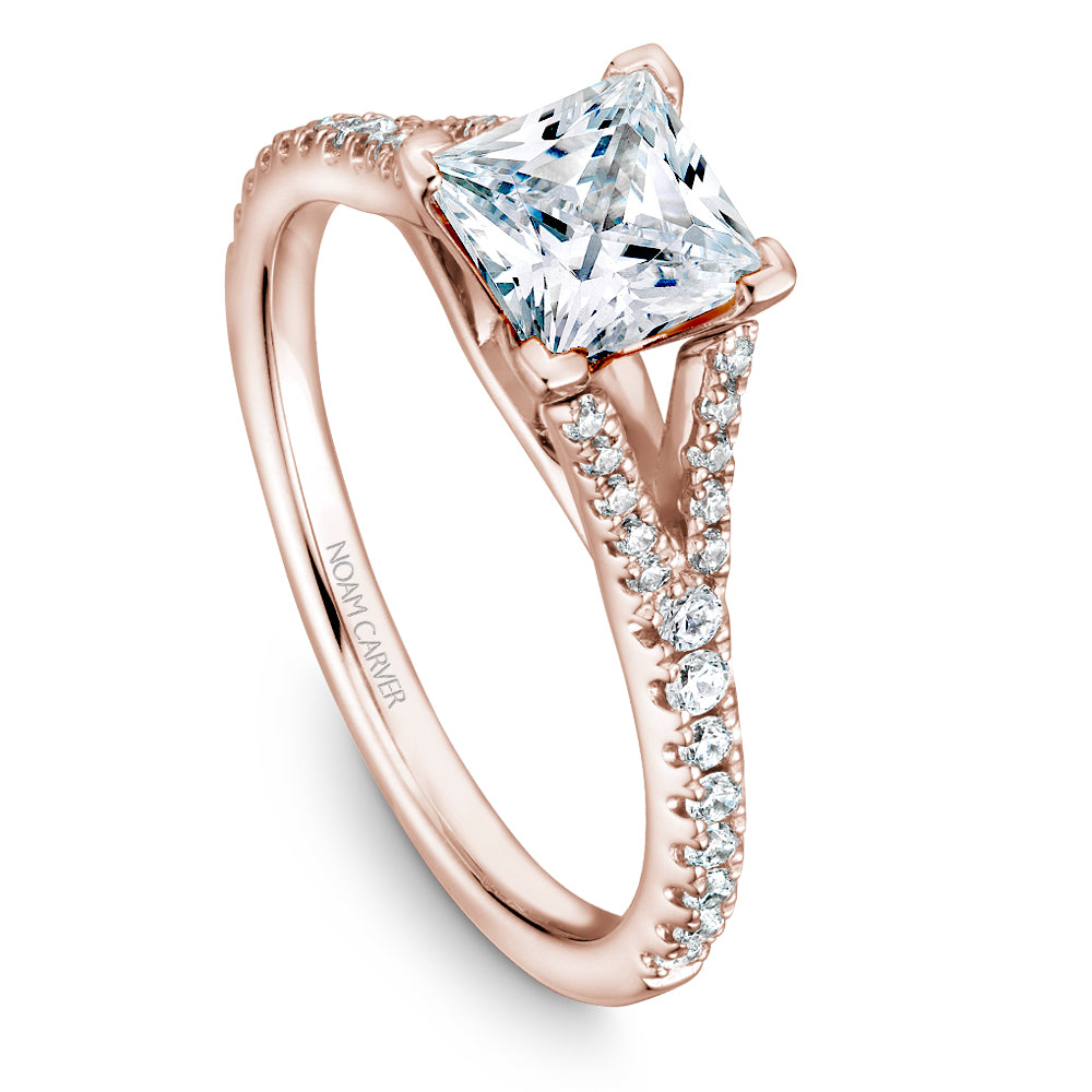 Noam Carver Engagement Ring Rose 14k Gold With 36 RD TCW 0.23ct