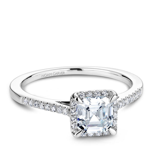 Noam Carver Engagement Ring Platinum With 32 RD TCW 0.14ct