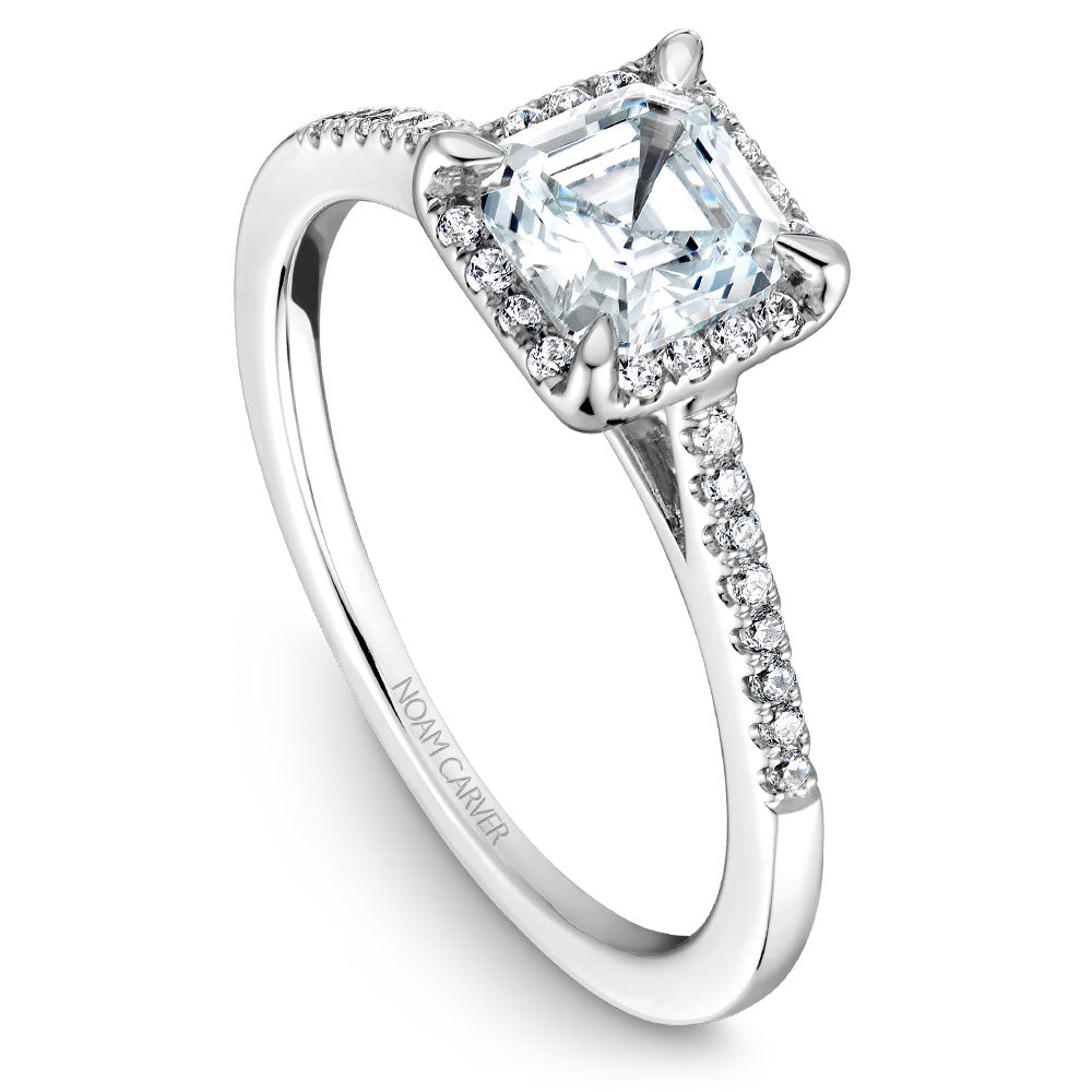 Noam Carver Engagement Ring Platinum With 32 RD TCW 0.14ct