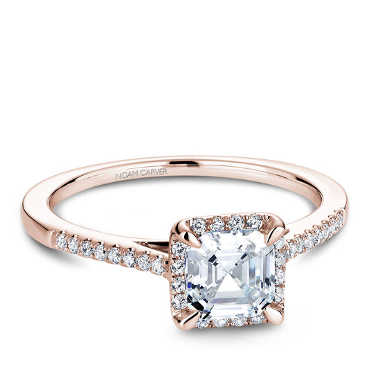Noam Carver Engagement Ring Rose 14k Gold With 32 RD TCW 0.14ct