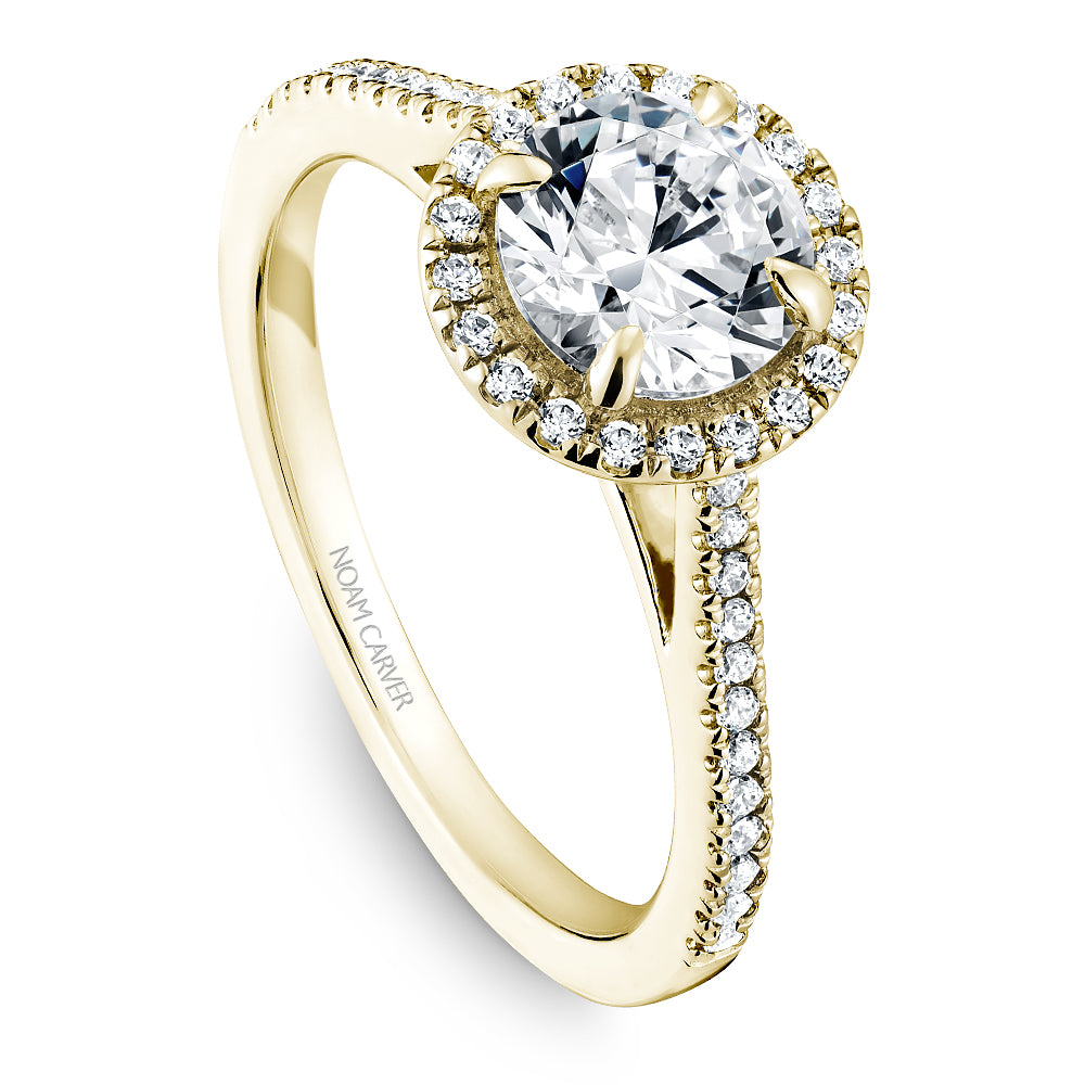 Noam Carver Engagement Ring Yellow 18k Gold With 42 RD TCW 0.22ct