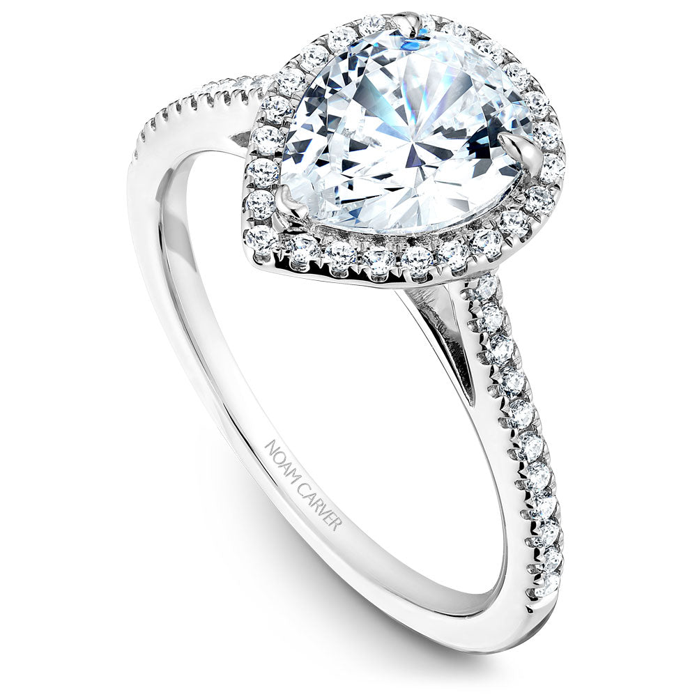 Noam Carver Engagement Ring Platinum With 44 RD TCW 0.20ct