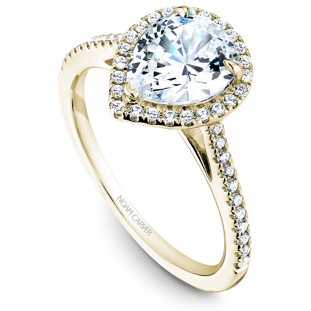 Noam Carver Engagement Ring Yellow 14k Gold With 44 RD TCW 0.20ct