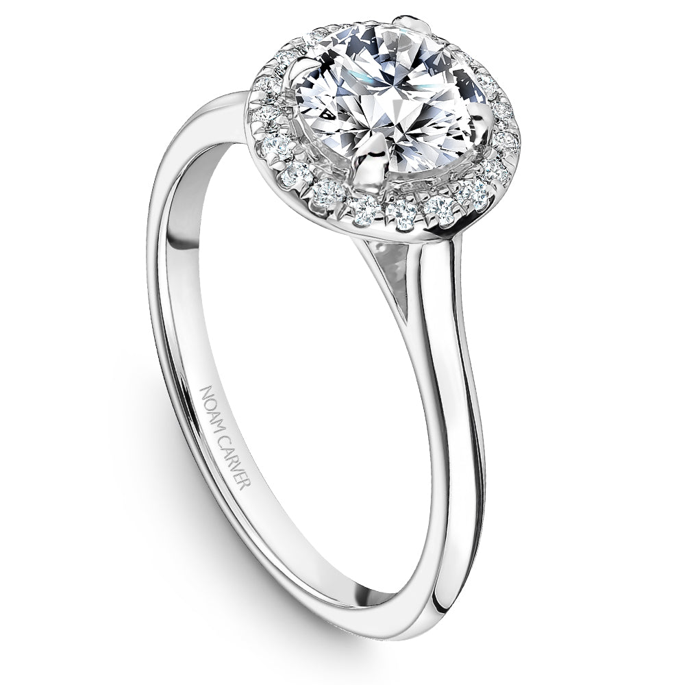 Noam Carver Engagement Ring Platinum With 19 RD TCW 0.11ct