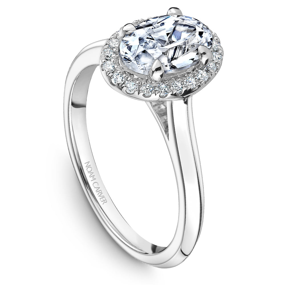Noam Carver Engagement Ring Platinum With 22 RD TCW 0.13ct