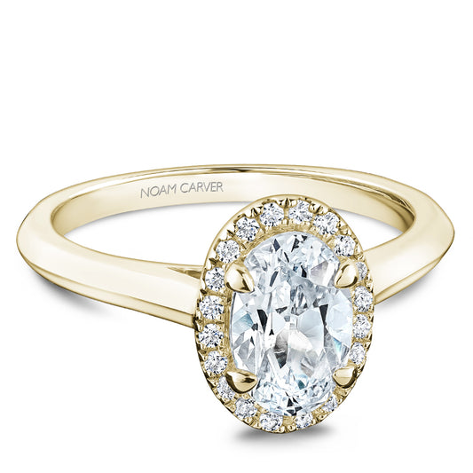 Noam Carver Engagement Ring Yellow 14k Gold With 22 RD TCW 0.13ct