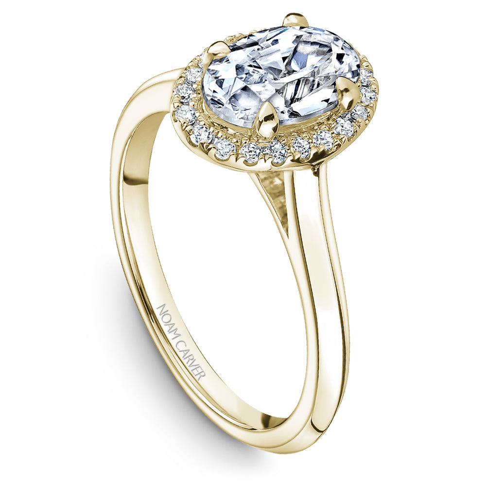Noam Carver Engagement Ring Yellow 14k Gold With 22 RD TCW 0.13ct
