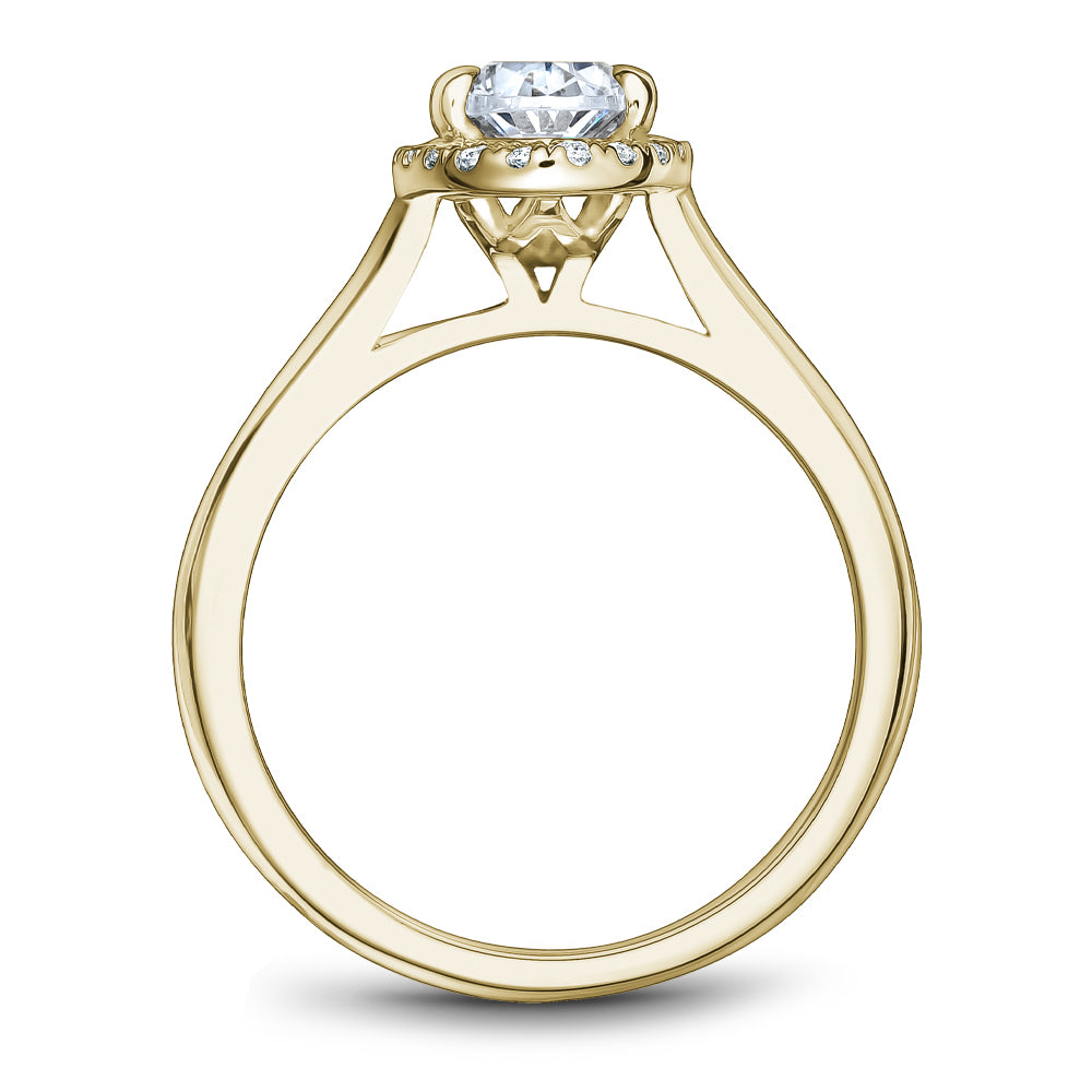 Noam Carver Engagement Ring Yellow 14k Gold With 22 RD TCW 0.13ct