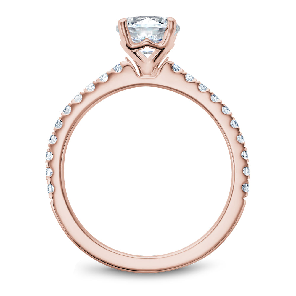 Noam Carver Engagement Ring Rose 18k Gold With 20 RD TCW 0.28ct