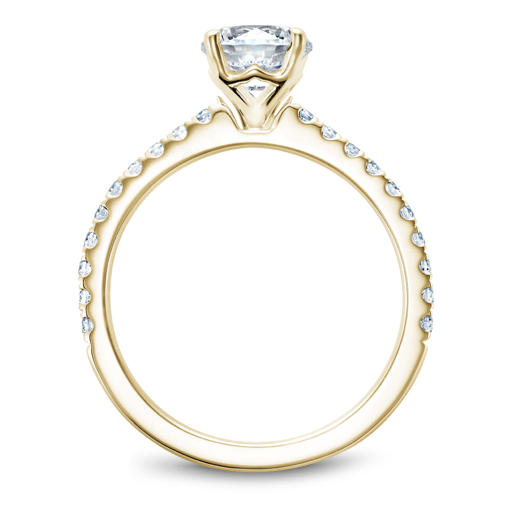 Noam Carver Engagement Ring Yellow 14k Gold With 20 RD TCW 0.28ct