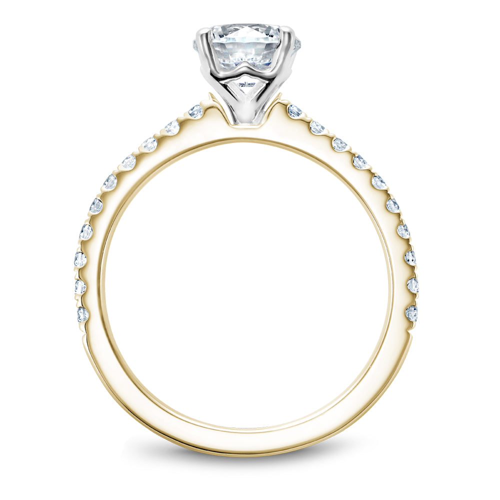 Noam Carver Engagement Ring Yellow & White 18k Gold With 20 RD TCW 0.28ct