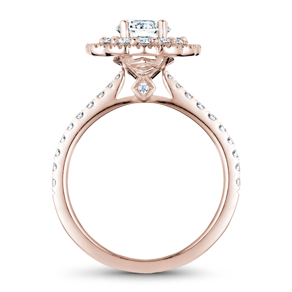 Noam Carver Engagement Ring Rose 14k Gold With 70 RD TCW 0.65ct