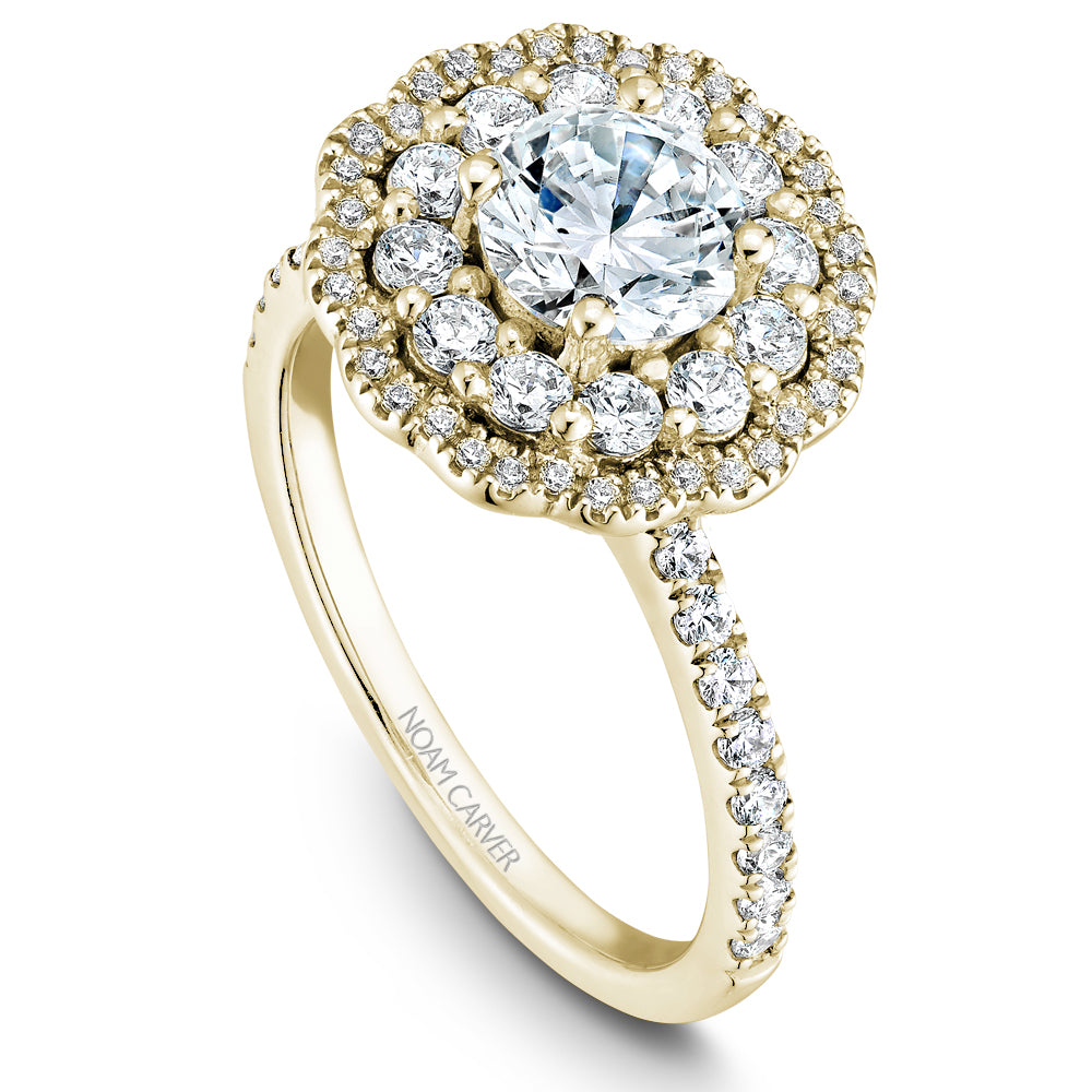 Noam Carver Engagement Ring Yellow 14k Gold With 70 RD TCW 0.65ct