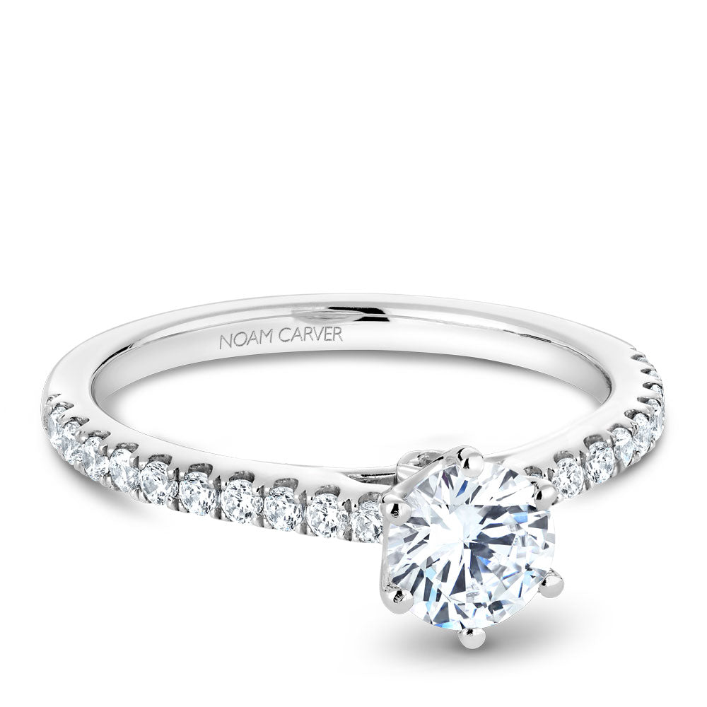 Noam Carver Engagement Ring Platinum With 22 RD TCW 0.26ct