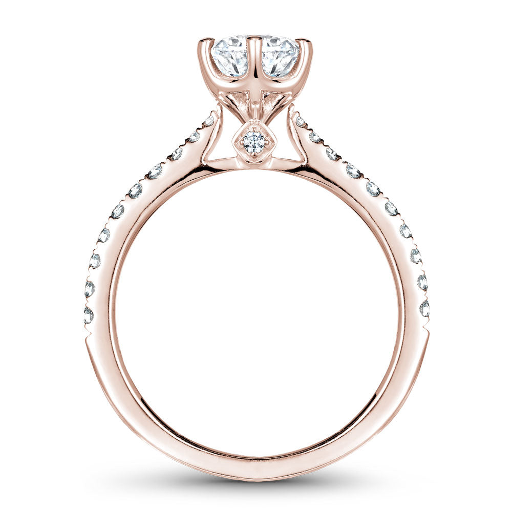 Noam Carver Engagement Ring Rose 14k Gold With 22 RD TCW 0.26ct