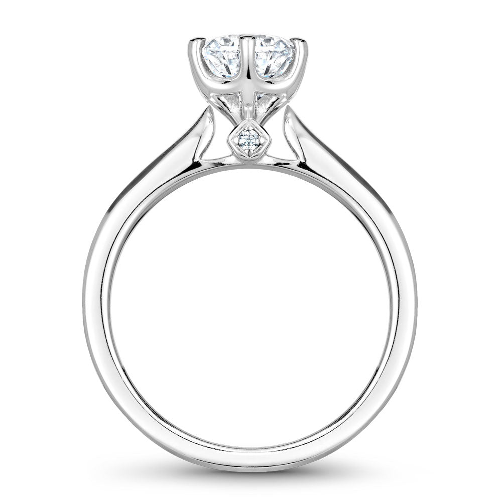 Noam Carver Engagement Ring White 18k Gold With 2 RD TCW 0.02ct