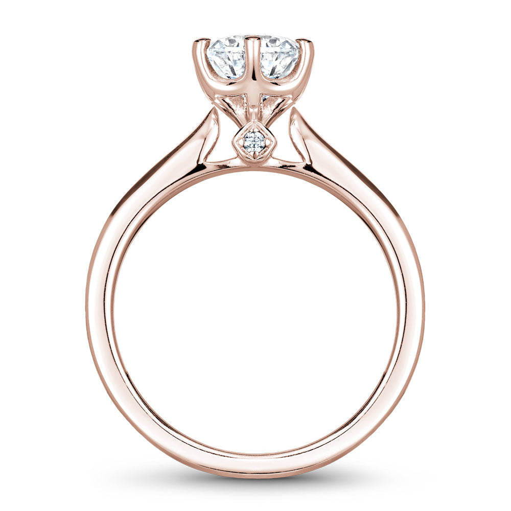 Noam Carver Engagement Ring Rose 18k Gold With 2 RD TCW 0.02ct