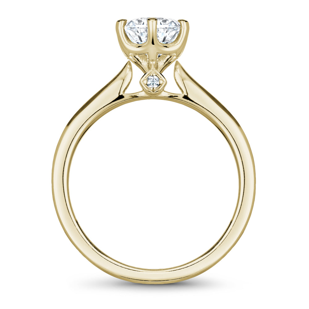 Noam Carver Engagement Ring Yellow 18k Gold With 2 RD TCW 0.02ct