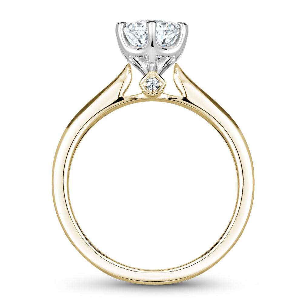 Noam Carver Engagement Ring Yellow & White 14k Gold With 2 RD TCW 0.02ct