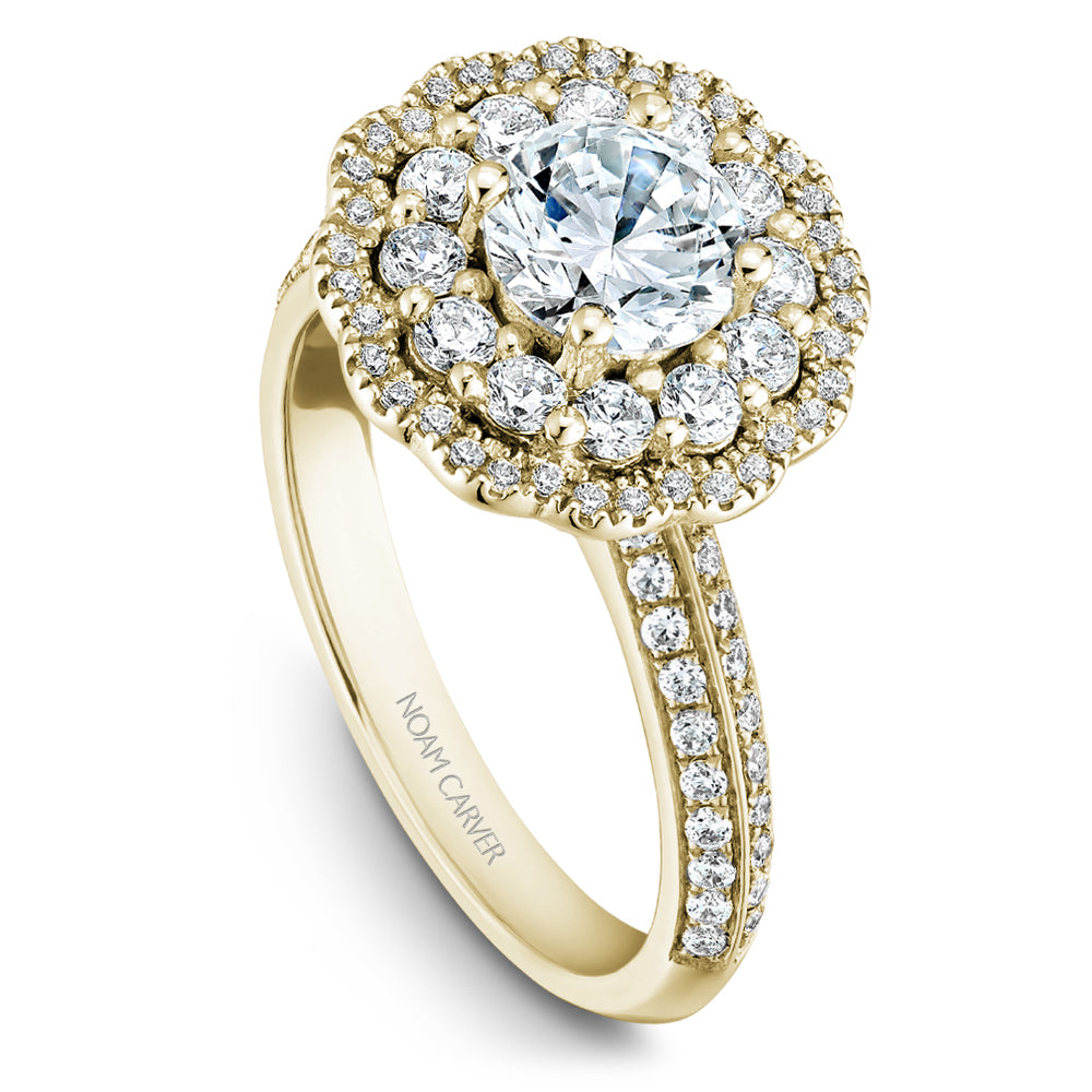 Noam Carver Engagement Ring Yellow 14k Gold With 94 RD TCW 0.71ct