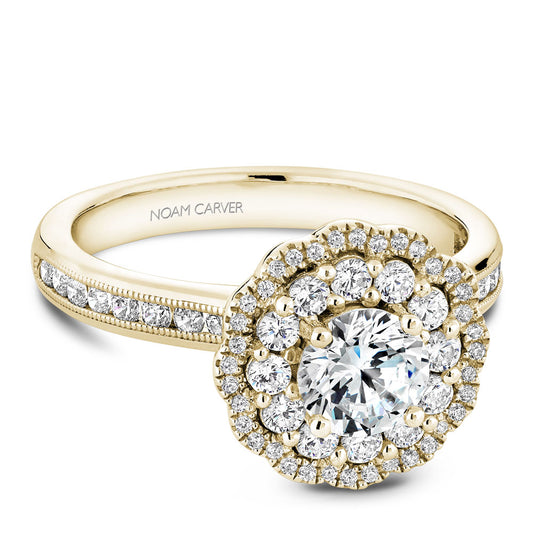 Noam Carver Engagement Ring Yellow 18k Gold With 70 RD TCW 0.74ct