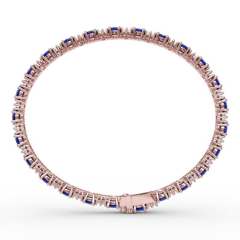 Fana Alternating Sapphire and Diamond Bracelet