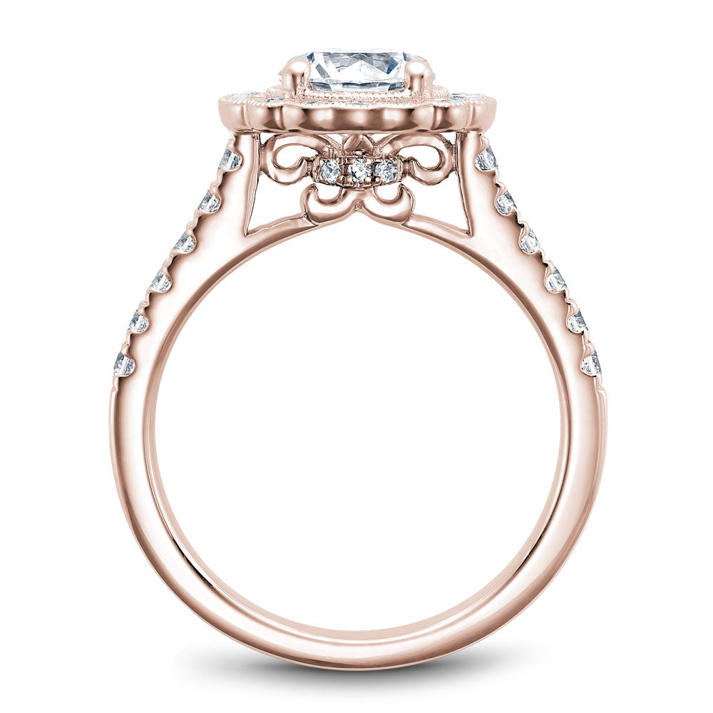 Noam Carver Engagement Ring Rose 14k Gold With 34 RD TCW 0.50ct