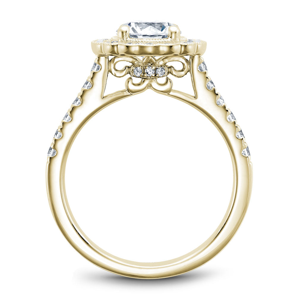 Noam Carver Engagement Ring Yellow 14k Gold With 34 RD TCW 0.50ct