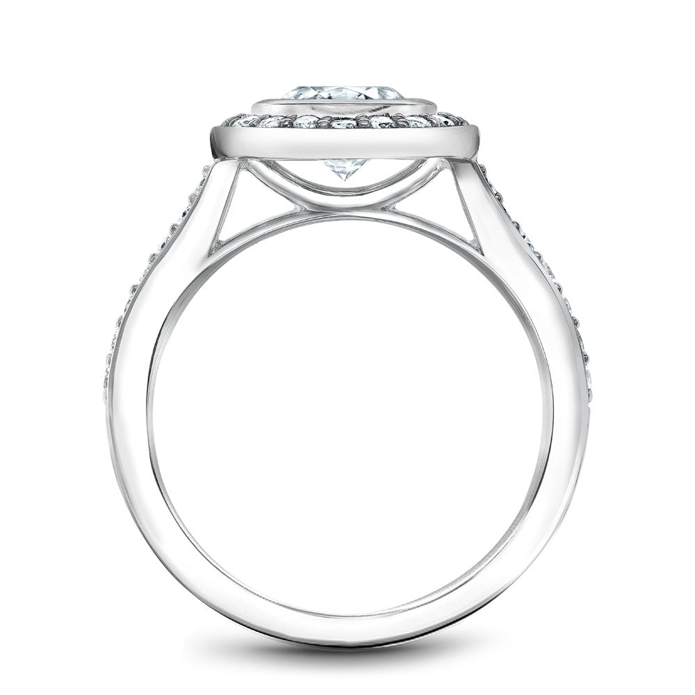 Noam Carver Engagement Ring Platinum With 32 RD TCW 0.45ct