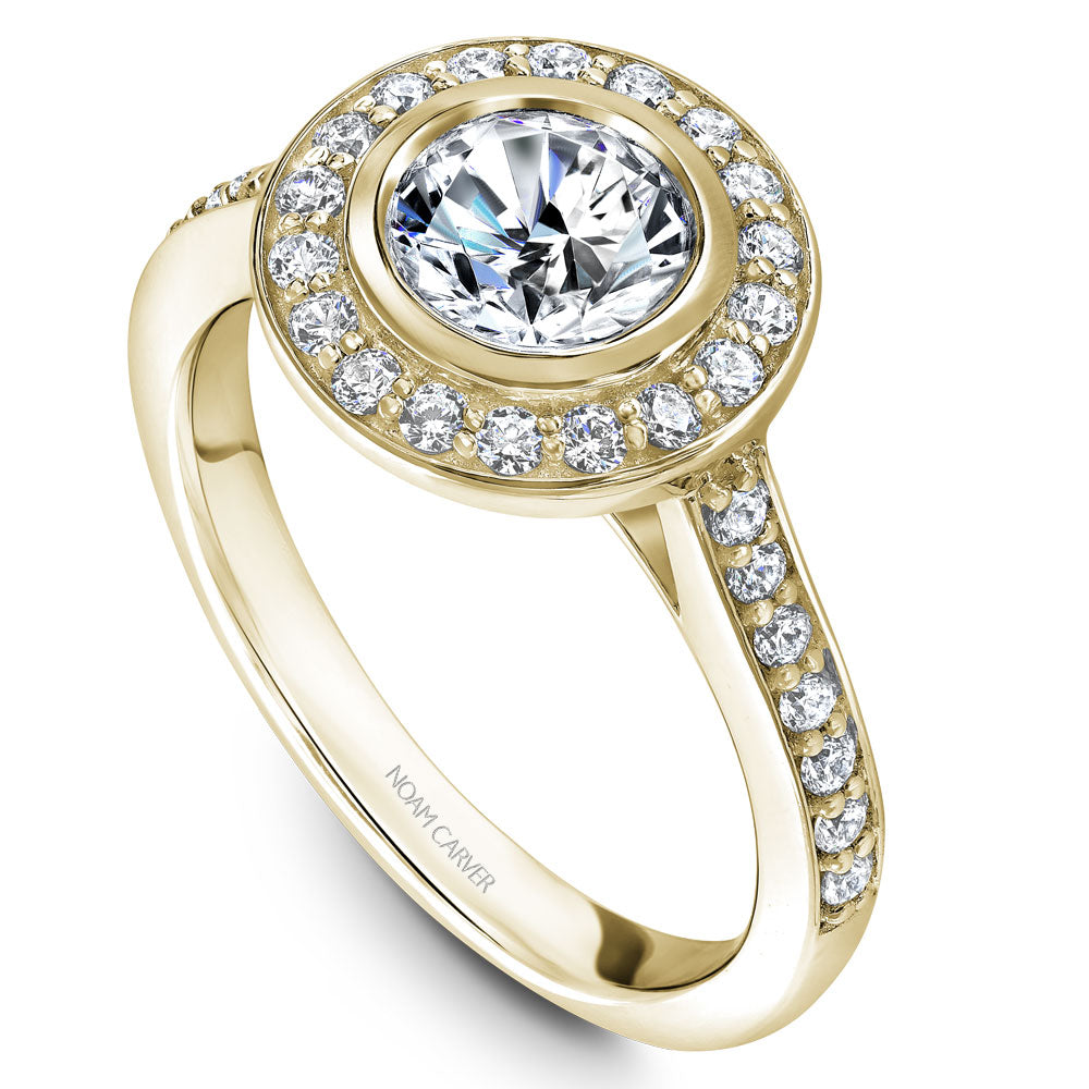 Noam Carver Engagement Ring Yellow 18k Gold With 32 RD TCW 0.45ct