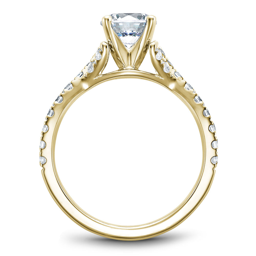 Noam Carver Engagement Ring Yellow 18k Gold With 32 RD TCW 0.55ct