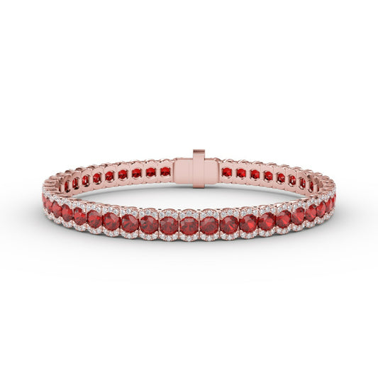 Fana Brilliant in Red Ruby and Diamond Bracelet