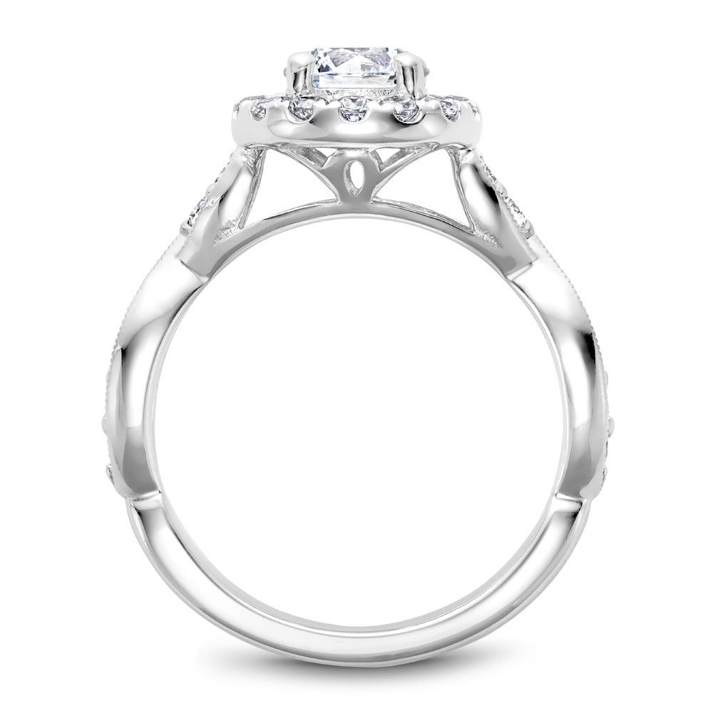 Noam Carver Engagement Ring White 18k Gold With 26 RD TCW 0.52ct