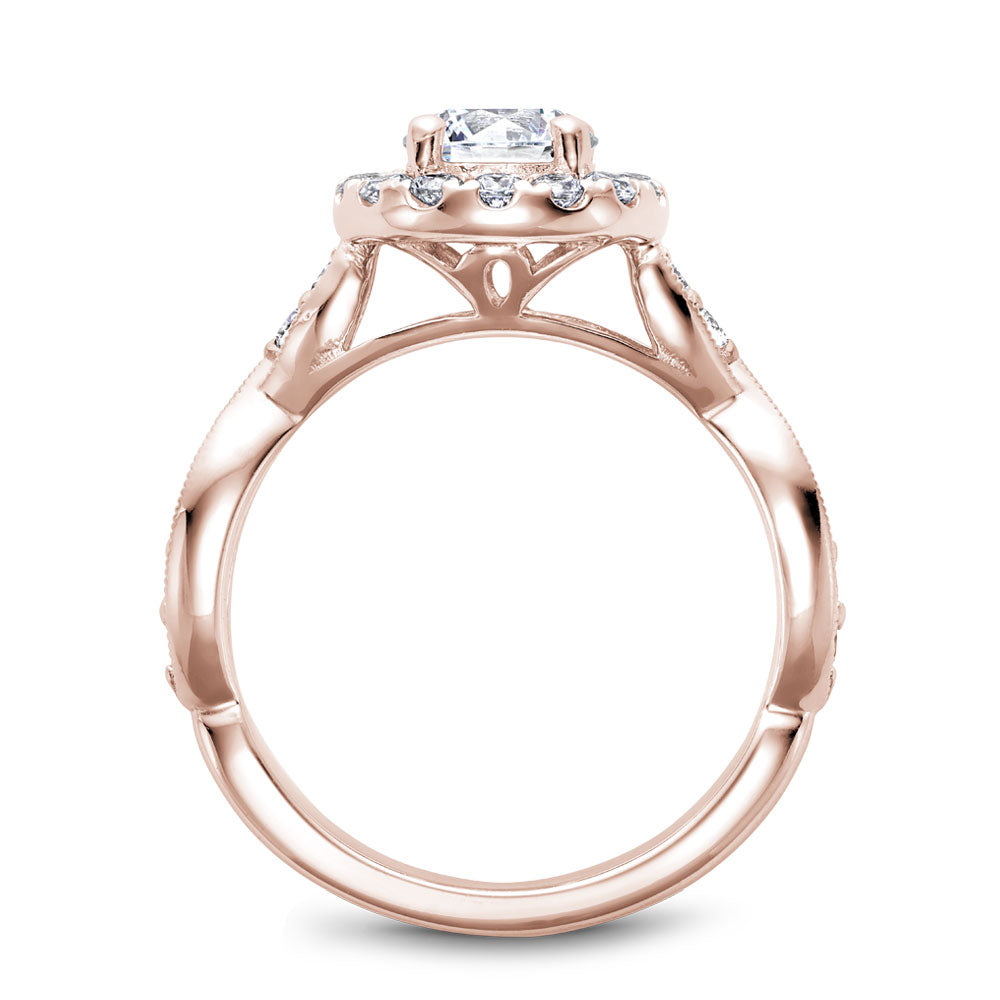 Noam Carver Engagement Ring Rose 18k Gold With 26 RD TCW 0.52ct