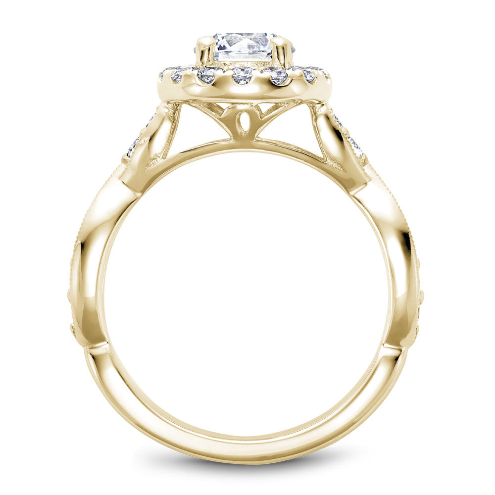 Noam Carver Engagement Ring Yellow 14k Gold With 26 RD TCW 0.52ct