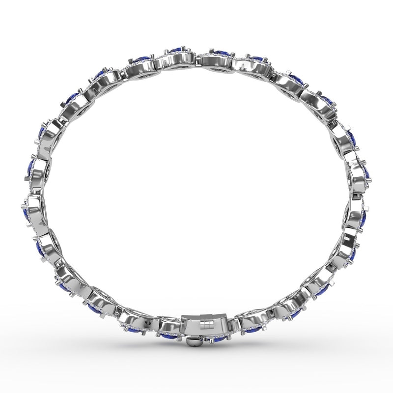 Fana Decorated Sapphire and Diamond Bracelet