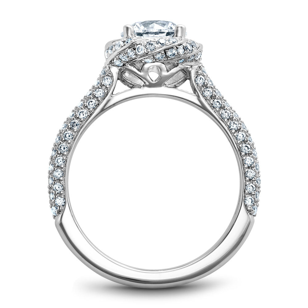 Noam Carver Engagement Ring Platinum With 140 RD TCW 0.80ct