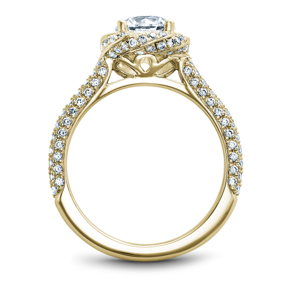Noam Carver Engagement Ring Yellow 18k Gold With 140 RD TCW 0.80ct